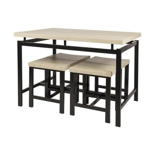 Sans Marque - VENUS Set Table + 4 tabourets - Imitation bois - L 110 x P 70 x H 75 cm Sans Marque  - Maison