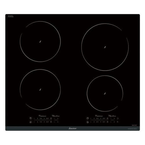 Sauter - Table de cuisson induction 60cm 4 feux 7400w noir - spi9643b - SAUTER - Sauter