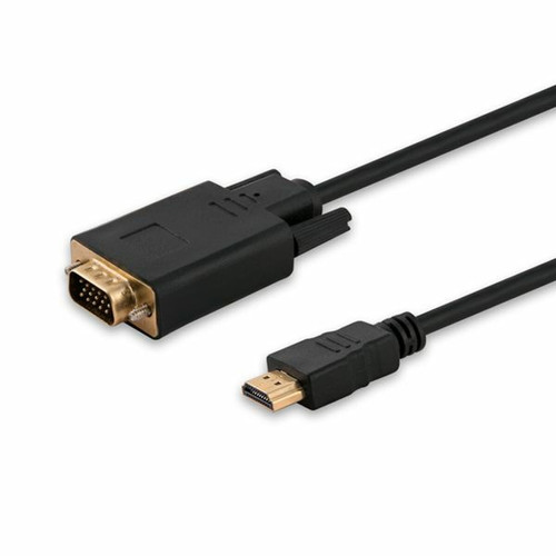 Savio - Savio CL-103 câble vidéo et adaptateur 1,8 m HDMI Type A (Standard) VGA (D-Sub) Noir Savio  - Savio