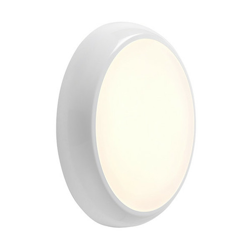 Saxby - Plafonnier rond LED 18W à intensité variable, blanc brillant avec capteur 150d. angle de détection, IP65 Saxby  - Plafonniers