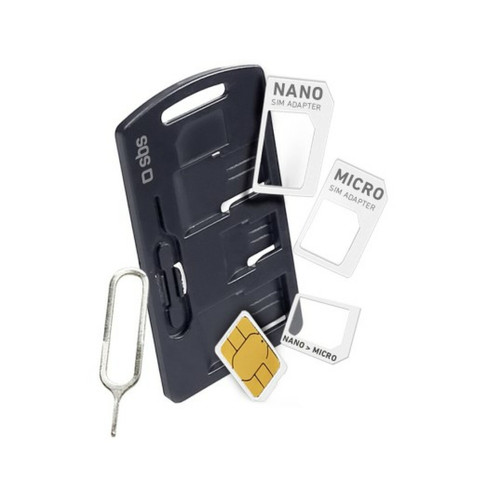 Sbs - Adaptateur de voyage Kit adaptateurs carte SIM-NANO/MICRO-MICRO/NORMAL Sbs  - Accessoire Smartphone