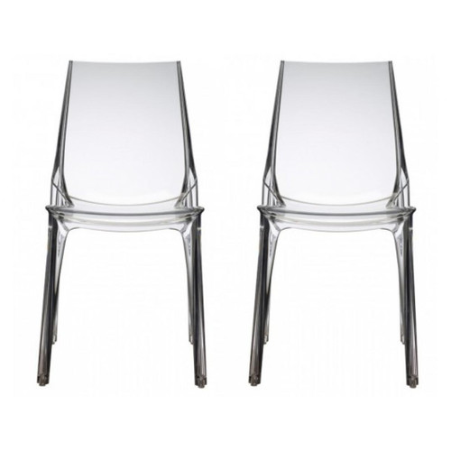 Scab - Chaise Lot de 2 chaises Vanity transparentes - Chaises Scab