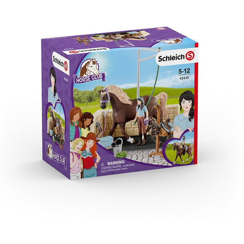 Schleich - Horse Club Box de lavage pour chevaux Emily & Luna Schleich  - Figurine Cheval Animaux
