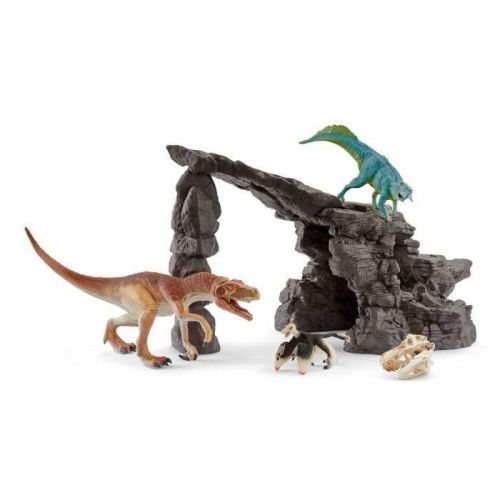 Schleich - SCHLEICH - Figurine 41461 Kit de dinosaures avec grotte Schleich  - Schleich