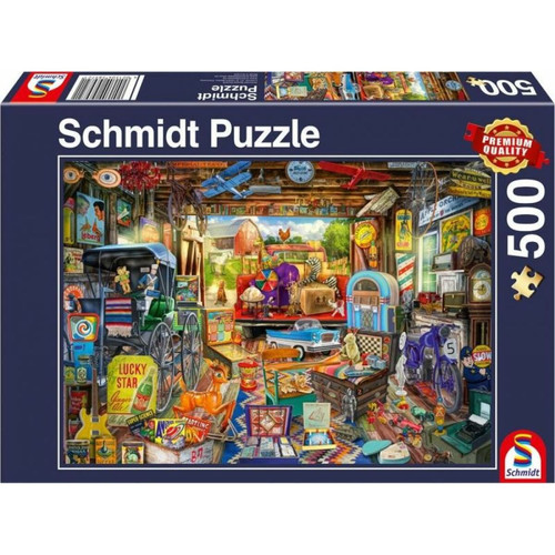 Schmidt Spiele - Schmidt Spiele- Marché aux puces de Garage, Puzzle de 500 pièces, 58972, Coloré Schmidt Spiele  - Animaux Schmidt Spiele
