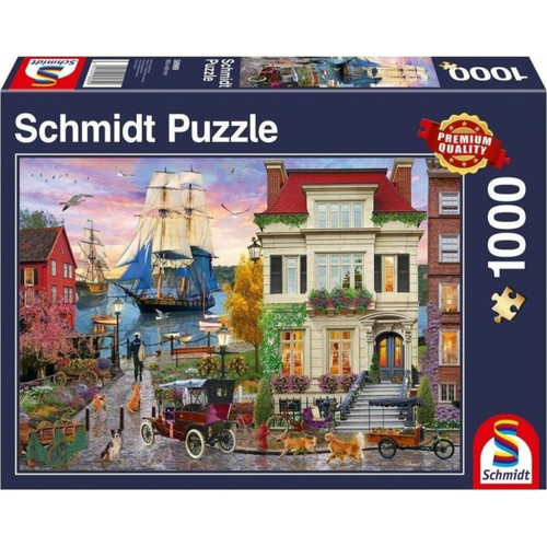 Schmidt Spiele - Schmidt Spiele 58989 Ship in The Harbor, 1000 Piece Jigsaw Puzzle, Multicolore Schmidt Spiele  - Jeux & Jouets