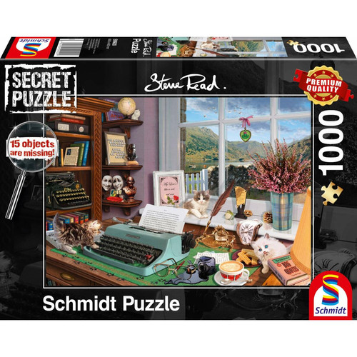 Animaux Schmidt Spiele Schmidt Spiele- Other License Secret, au Bureau, Puzzle de 1000 pièces, 59920, Coloré