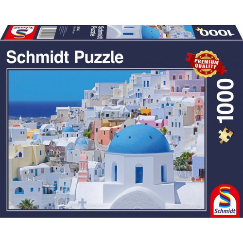 Schmidt - Schmidt Puzzle 1000 pièces : Santorin, Archipel des Cyclades Schmidt  - Schmidt