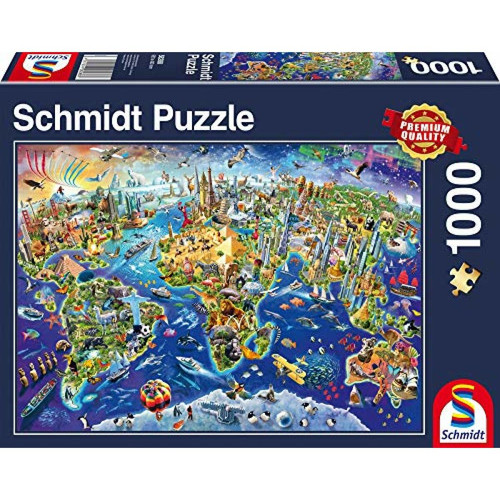 Schmidt - Schmidt Spiele Puzzle Explorez notre monde (1000 piAces) Schmidt  - Schmidt