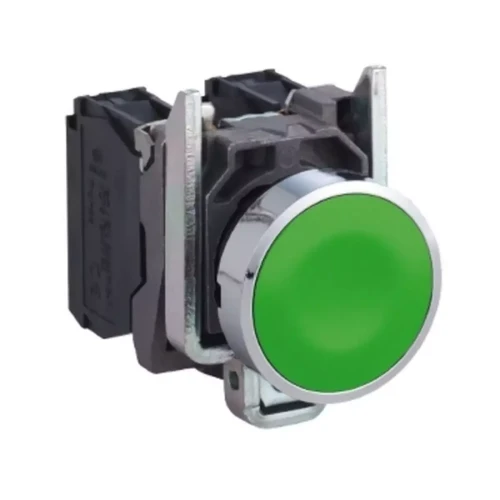 Schneider Electric - bouton poussoir - affleurant - 1 no - vert - complet - schneider harmony xb4ba31 - Autres équipements modulaires