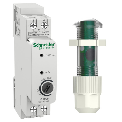 Schneider Electric - interrupteur crépusculaire - avec cellule tableau - acti9 - ic2000 - schneider electric cct15285 Schneider Electric  - Interrupteur crepusculaire