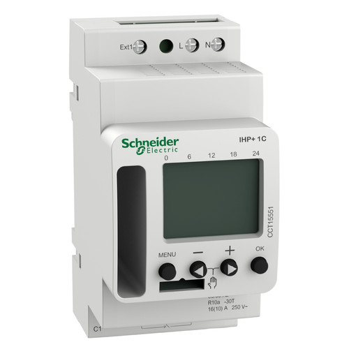 Télérupteurs, minuteries et horloges Schneider Electric interrupteur horaire - programmable - 1 canal - acti9 - ihp+ - schneider electric cct15551