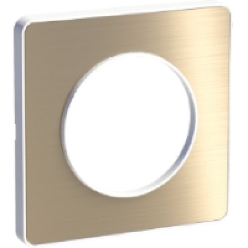 Interrupteurs et prises en saillie Schneider Electric plaque schneider electric odace touch - 1 poste - bronze brossé - liseré blanc