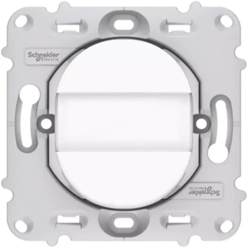 Schneider Electric - bouton poussoir porte étiquette - blanc - fixation par griffes - schneider ovalis - complet Schneider Electric  - Schneider Electric