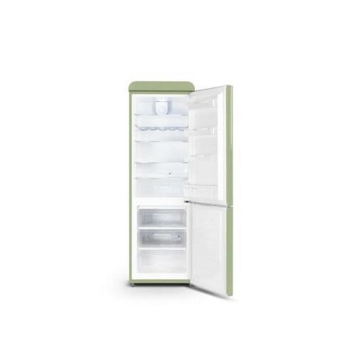 Schneider Réfrigérateur combiné 60cm 304l brassé vert amande - SCCB300VVA - SCHNEIDER
