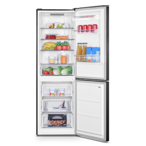 Réfrigérateur Réfrigérateur combiné 60cm 327l nofrost noir - SCCB320NFDAX - SCHNEIDER