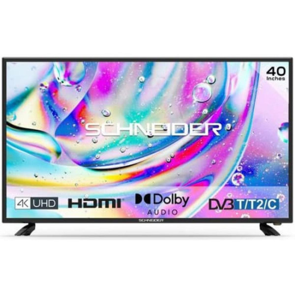TV 44'' à 49'' Schneider 40-SC610K Téléviseur LED 4K UHD 60Hz HDMI USB Noir