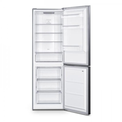 Schneider Refrigerateur - Frigo SCHNEIDER - SCCB320NFDAX -  combiné - No frost - 320 litres - Inox noir