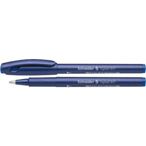 Schneider - Schneider Topball 847 Stylo roller Pointe plastique 0,5 mm Bleu Lot de 10 Schneider  - Marchand Zoomici