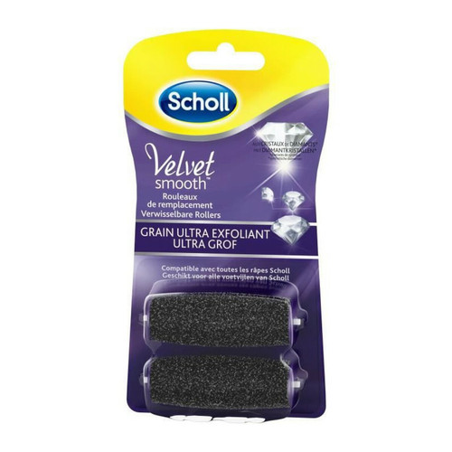 Scholl - Scholl Velvet Smooth Grain Ultra Exfoliant 2 Rouleaux de Remplacement Scholl  - Bonnes affaires Scholl