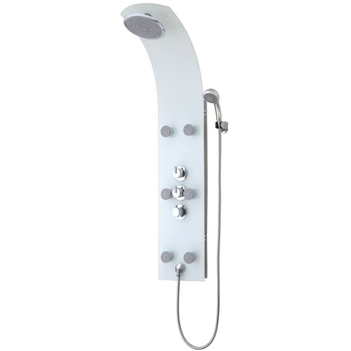 Schutte - SCHÜTTE Panneau de douche en verre avec mitigeur LANZAROTE blanc Schutte - Douchette et flexible