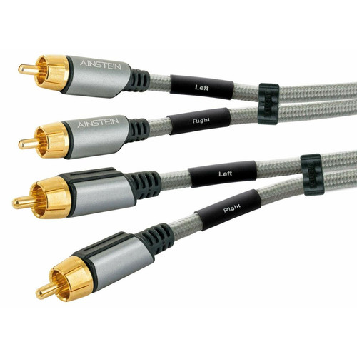 Schwaiger - AINSTEIN Câble Audio RCA 2 fiches RCA vers 2 fiches RCA 1 m Space-Grau Schwaiger  - Câble et Connectique