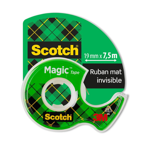 Scotch - Ruban Adhésif Magic 810 Recharge sur Dérouleur, 19mm x 7.5m Scotch  - Colle & adhésif