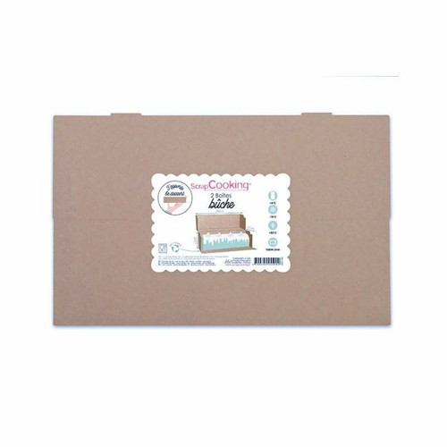 Scrapcooking - 2 boîtes en carton pour bûche de Noël 35 x 11 x 11 cm Scrapcooking  - Kits créatifs