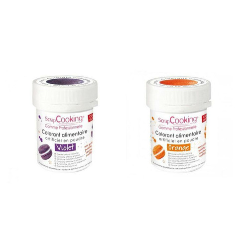 Scrapcooking - 2 colorants alimentaires en poudre - orange-violet Scrapcooking  - Kits créatifs