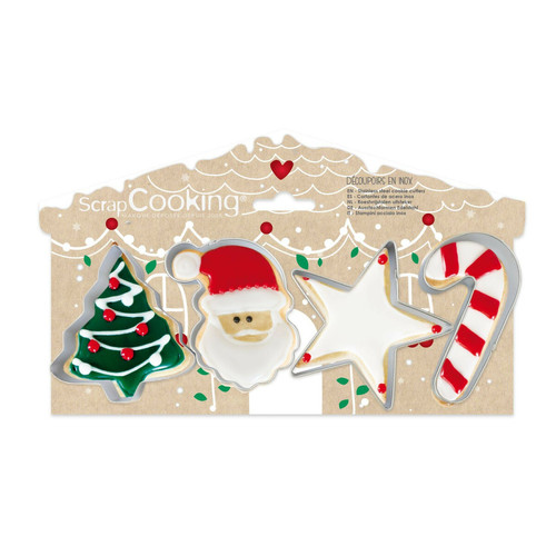 Kits créatifs Scrapcooking Kit 4 emporte-pièces Noël