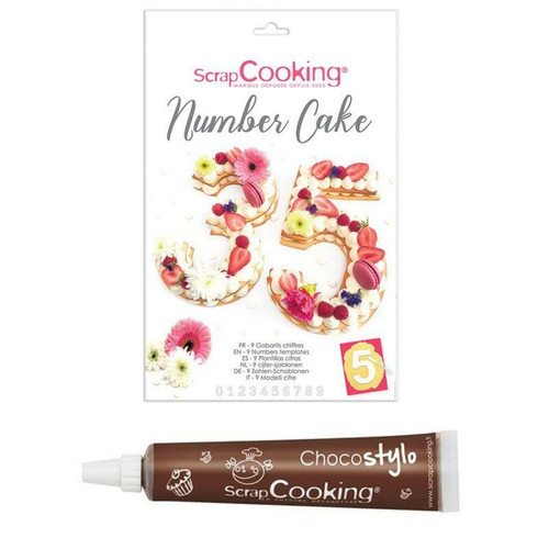 Scrapcooking - Coffret Number cake + 1 Stylo chocolat Scrapcooking  - Kits créatifs