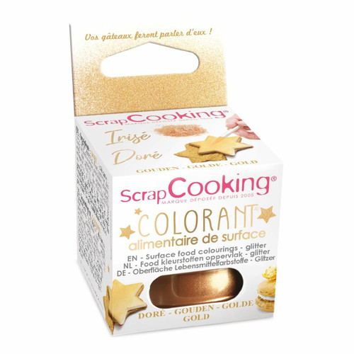 Scrapcooking - Colorant alimentaire de surface en poudre doré - 5 g Scrapcooking  - Kits créatifs