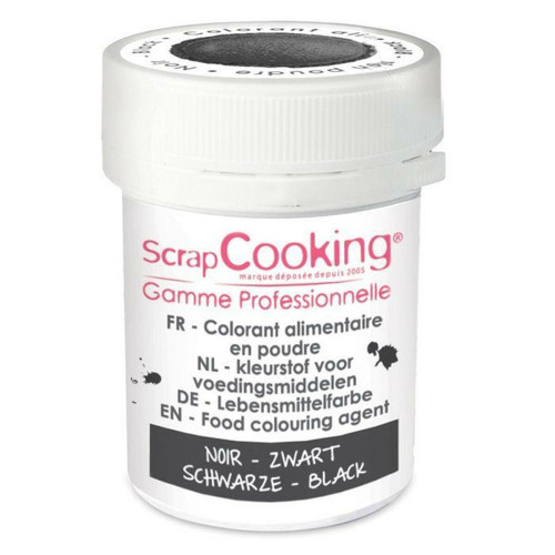 Scrapcooking - Colorant alimentaire en poudre noir 5 g Scrapcooking  - Scrapcooking