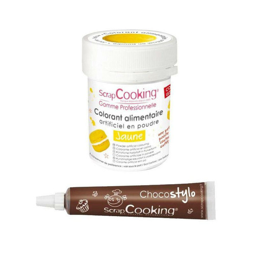 Scrapcooking - Colorant alimentaire Jaune + Stylo chocolat Scrapcooking  - Jeux & Jouets