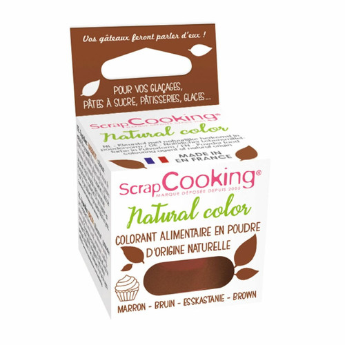 Scrapcooking - Colorant alimentaire naturel en poudre - Marron Scrapcooking  - Jeux & Jouets