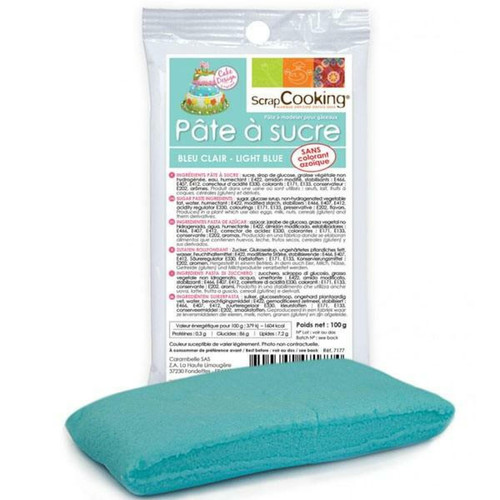 Scrapcooking - Pâte à sucre bleu clair 100 g Scrapcooking  - Kits créatifs