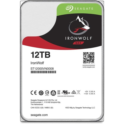 Seagate - IronWolf Disque Dur HDD Interne 12To 3.5" SATA 7200tr/min Noir Argent Seagate  - SEAGATE Ironwolf Composants