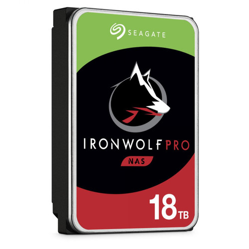 Seagate - Ironwolf PRO NAS HDD 18To SATA Ironwolf PRO Enterprise NAS HDD 18To 7200rpm 6Gb/s SATA 256Mo cache 3.5p 24x7 for NAS and RAID Rackmount systems BLK Seagate  - Disque Dur interne Seagate