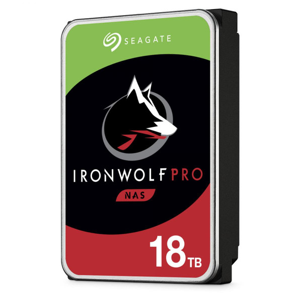 Disque Dur interne Seagate Ironwolf PRO NAS HDD 18To SATA Ironwolf PRO Enterprise NAS HDD 18To 7200rpm 6Gb/s SATA 256Mo cache 3.5p 24x7 for NAS and RAID Rackmount systems BLK