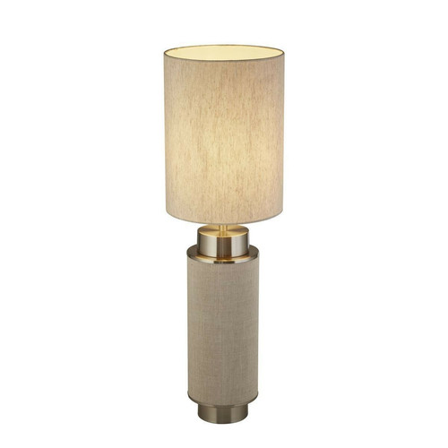Lampes à poser Searchlight Lampe Flask 1x60W E27 Nickel Hesse Blanc