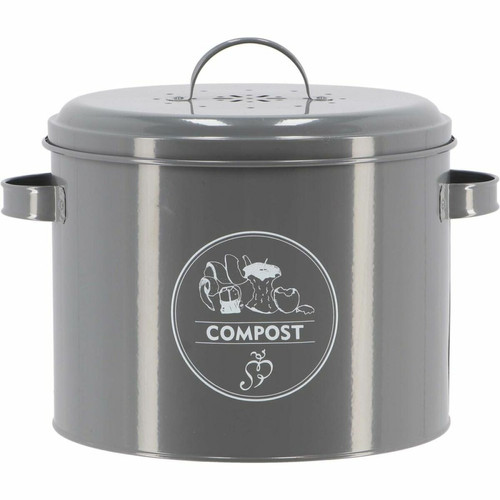 Secret Du Potager - Poubelle de cuisine à compost ronde 6 litres. Secret Du Potager  - Composteur cuisine