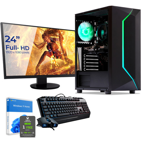 Sedatech - Pack PC Gaming • AMD Ryzen 7 5700X • RTX3060 • 16 Go RAM • 1To SSD M.2 • 2To HDD • Windows 11 • Moniteur 24" - PC Fixe Gamer Pc tour + ecran