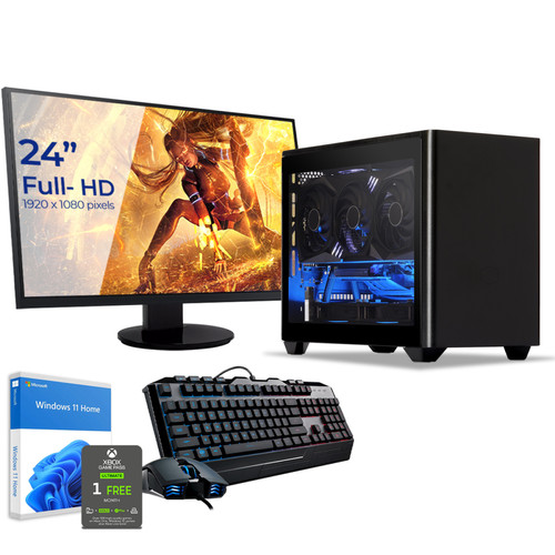 Sedatech - Pack Mini-PC Gaming • AMD Ryzen 9 7900X • RTX4060 • 16 Go DDR5 • 1To SSD M.2 • Windows 11 • Moniteur 24" Sedatech  - PC Fixe Gamer Pc tour + ecran