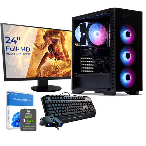 Sedatech - Pack PC Gaming • Intel i9-10900KF • RTX3060 • 16 Go RAM • 1To SSD M.2 • 2To HDD • Windows 11 • Moniteur 24" - PC Fixe 16 go