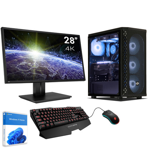 Sedatech - Pack PC Pro Gamer Watercooling • Intel i7-12700KF • RTX3080 • 32Go RAM • 1To SSD M.2 • 3To HDD • Windows 11 • Moniteur 28" - PC Fixe Gamer Pc tour + ecran