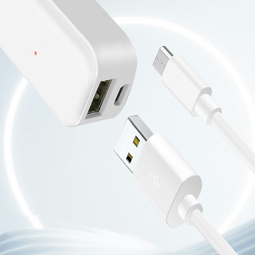 Connectique et chargeur pour tablette Powerbank Universel 2600mAh Port USB 1A / 5V Câble micro-USB inclus Setty Blanc