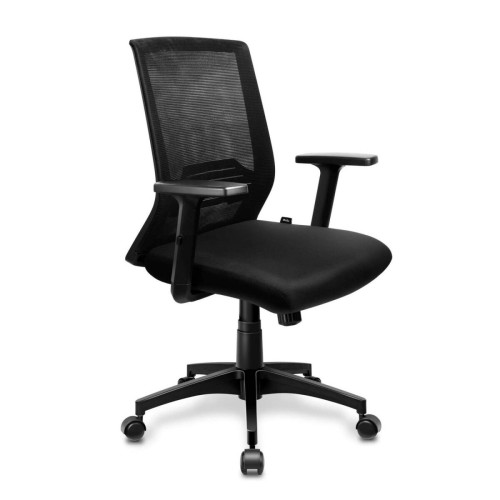 SEVEN COMFORT - Fauteuil de bureau avec hauteur réglable, chaise de bureau ergonomique avec dossier inclinable, siège de bureau en maille, accoudoir 3D réglable et soutien lombaire (noir) SEVEN COMFORT  - Chaise Starck Chaises
