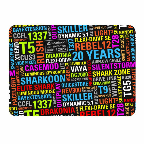 Sharkoon - Tapis Antidérapant Sharkoon 20 Years Mouse Mat Multicouleur Sharkoon  - Marchand Stortle