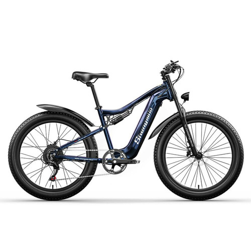 SHENGMILO - SHENGMILO MX03 Vélo électrique bleu 1000W BAFANG Moteur 17.5AH SAMSUNG  Batterie 26" 7 Vitesses FAT BIKE E-Bike SHENGMILO  - Vélo électrique