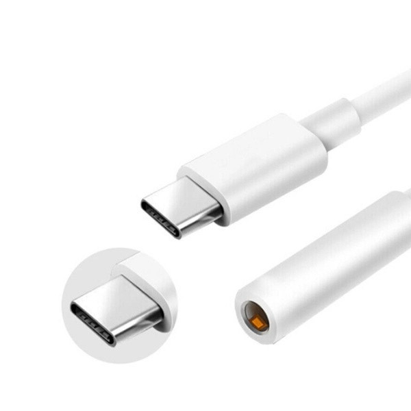 Autres accessoires smartphone Adaptateur Fil Type C/Jack pour SONY Xperia XA1 Ultra Smartphone Audio USB-C Ecouteurs Chargeur Casque (BLANC)